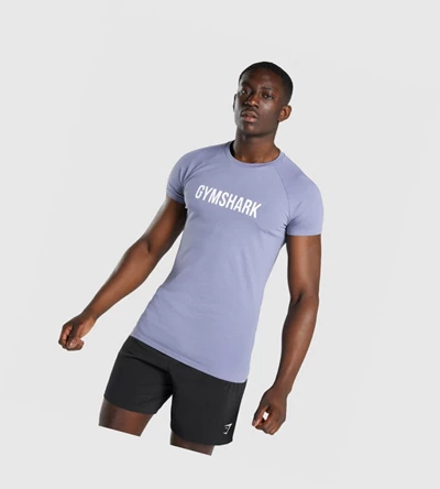 Camiseta Gymshark Apollo Hombre Azules Claro | VCOPRWI-74