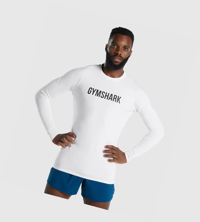 Camiseta Gymshark Apollo Hombre Blancos | ELCVXMK-45