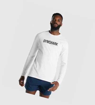 Camiseta Gymshark Apollo Hombre Blancos | GUWSPAI-89