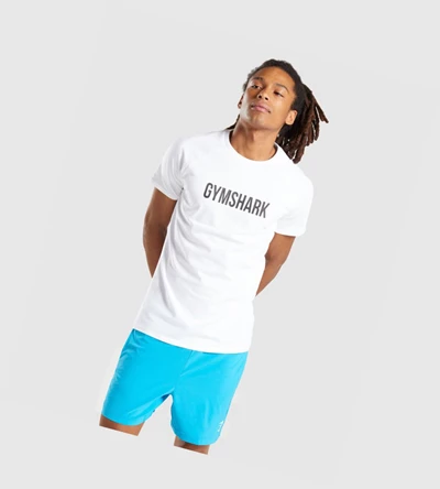 Camiseta Gymshark Apollo Hombre Blancos | YGHLDQB-73