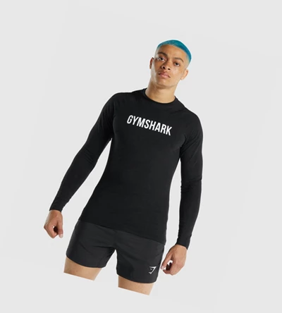 Camiseta Gymshark Apollo Hombre Negros | VFSLEYK-82