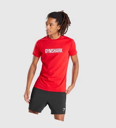 Camiseta Gymshark Apollo Hombre Rojos | JPFLOXH-69