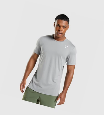 Camiseta Gymshark Arrival Hombre Grises | ESOKVBY-08