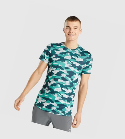 Camiseta Gymshark Arrival Hombre Turquesa | FPOBMXJ-17