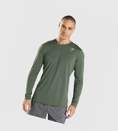 Camiseta Gymshark Arrival Hombre Verdes | XYQREBH-07