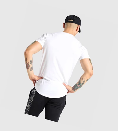 Camiseta Gymshark Bold Hombre Blancos Camuflados | UTAPLFM-26