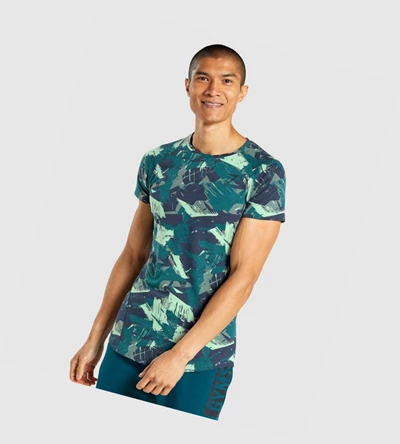 Camiseta Gymshark Bold Hombre Verdes | GQSAUBF-41