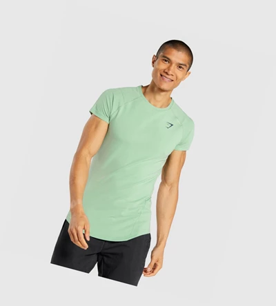 Camiseta Gymshark Bold Hombre Verdes | QYHSWMU-26