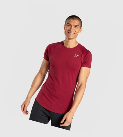 Camiseta Gymshark Bold Hombre Vino | TSXUNIP-40