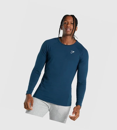 Camiseta Gymshark Critical 2.0 Hombre Azul Marino | ALESIKY-46