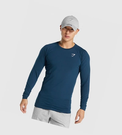 Camiseta Gymshark Critical 2.0 Hombre Azul Marino | JSDHQVW-07