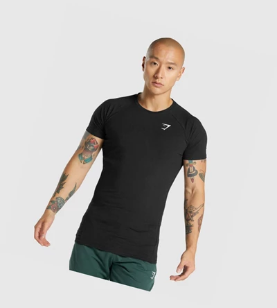 Camiseta Gymshark Critical 2.0 Hombre Negros | QZEXMAR-41