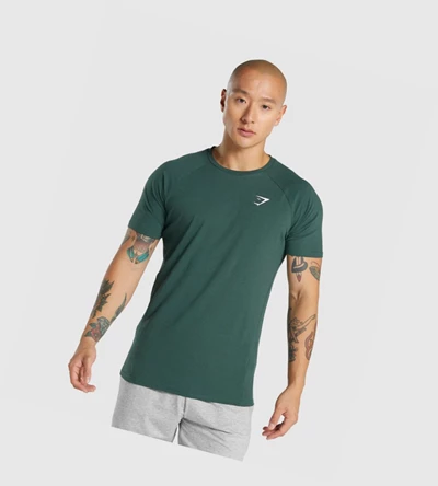 Camiseta Gymshark Critical 2.0 Hombre Verdes Oscuro | CIFZYUQ-95