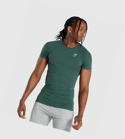 Camiseta Gymshark Critical 2.0 Hombre Verdes Oscuro | HLNIOTZ-69