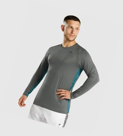 Camiseta Gymshark Deporte Hombre Grises | CBRMJIA-84