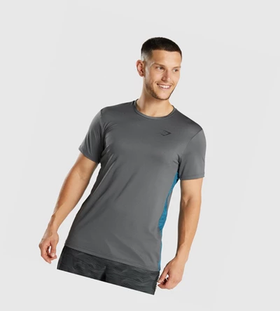 Camiseta Gymshark Deporte Hombre Grises | OWYCLJN-17