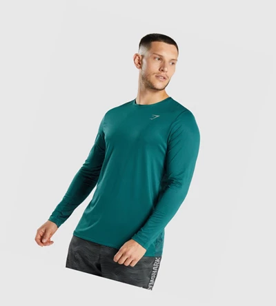 Camiseta Gymshark Deporte Hombre Turquesa | HYITPVB-74