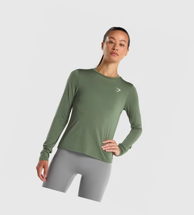 Camiseta Gymshark Entrenamiento Mujer Verdes | MICRNTQ-07