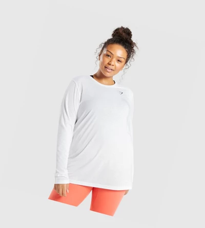 Camiseta Gymshark Entrenamiento Oversized Mujer Blancos | CJWDQOG-73