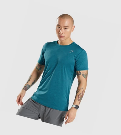 Camiseta Gymshark Speed Hombre Turquesa Turquesa | KEMNWYQ-18