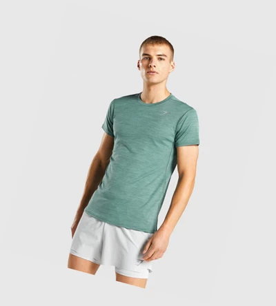 Camiseta Gymshark Speed Hombre Verdes Oscuro | IXCODEA-41