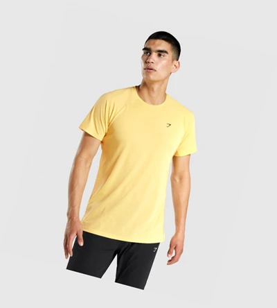 Camiseta Gymshark Studio Hombre Amarillos | BZVFDUC-03