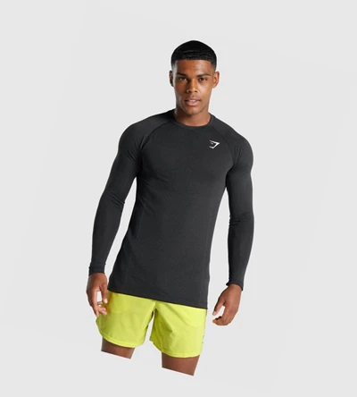 Camiseta Gymshark Vital Light seamless Hombre Negros | DIMKRCN-91