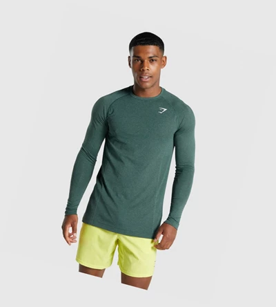 Camiseta Gymshark Vital Light seamless Hombre Verdes Oscuro | RPVCUIO-87