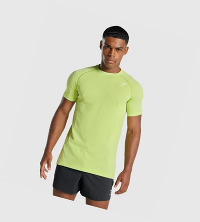 Camiseta Gymshark Vital Light seamless Hombre Amarillos | RVYMZXI-14