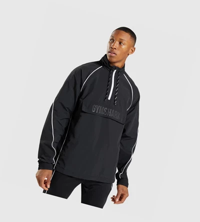 Chaquetas Gymshark Recess Ligeros Hombre Negros Blancos | ITLGYZR-62