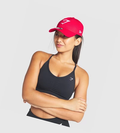 Headwear Gymshark New Era 9FORTY Adjustable Mujer Rojos | GQJHPBM-72