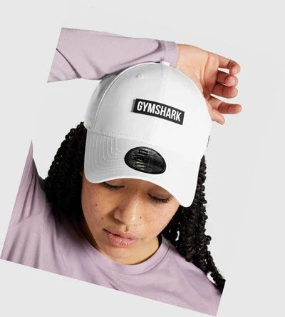 Headwear Gymshark New Era GS 9Forty Snapback Hombre Blancos | HDIJWSM-89