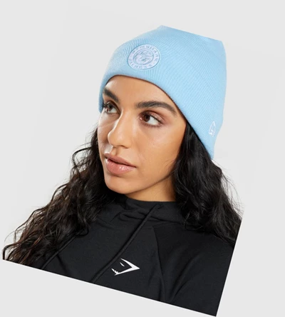 Headwear Gymshark New Era Legacy Cuff Knit Hombre Azules | WKRTASX-74