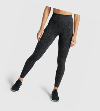 Leggins Gymshark Adapt Animal Seamless High Waisted Mujer Negros | XNGILFS-76