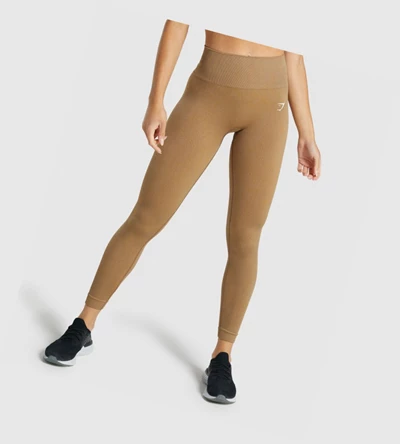 Leggins Gymshark Adapt Fleck Seamless High Waisted Mujer Marrom Claro | METADOX-49