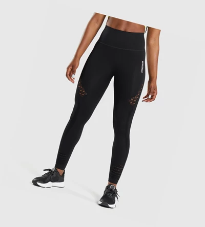 Leggins Gymshark Energy Seamless High Waisted Mujer Negros | HDXTQYU-52