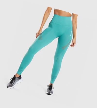 Leggins Gymshark Energy Seamless High Waisted Mujer Turquesa | KRBYPXJ-82