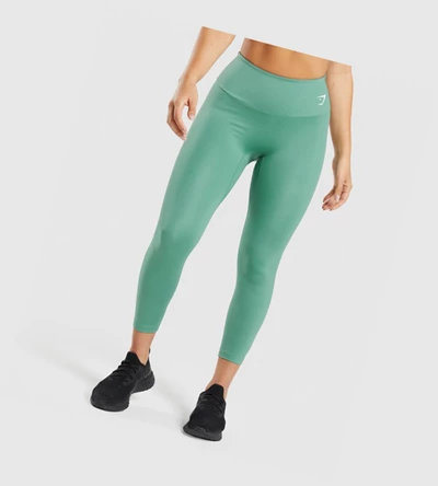 Leggins Gymshark Entrenamiento 7/8 High Waisted Mujer Verdes | IUDTSKE-71