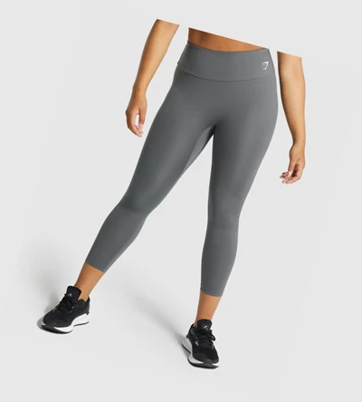 Leggins Gymshark Entrenamiento 7/8 High Waisted Mujer Grises | LSHPWEZ-91