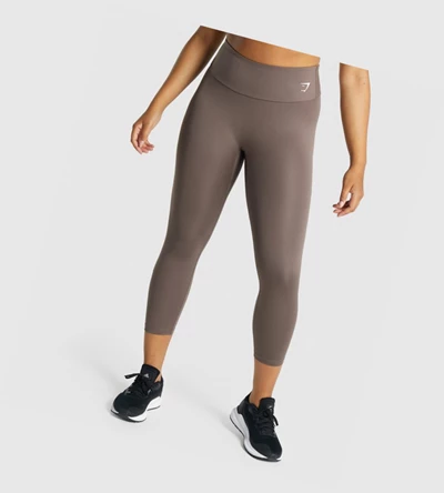 Leggins Gymshark Entrenamiento 7/8 High Waisted Mujer Marrom | QHGWIXF-75