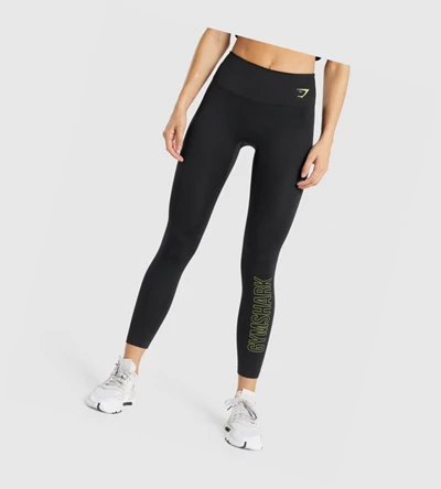 Leggins Gymshark Entrenamiento Estampados High Waisted Mujer Negros | KURAYND-12