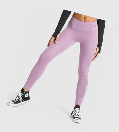 Leggins Gymshark Entrenamiento Estampados High Waisted Mujer Morados | TXZBVAF-80