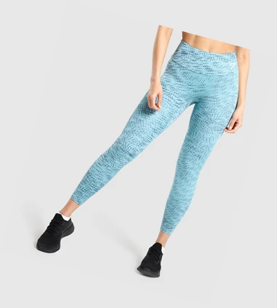 Leggins Gymshark Entrenamiento High Waisted Mujer Turquesa | DVQTJWZ-67