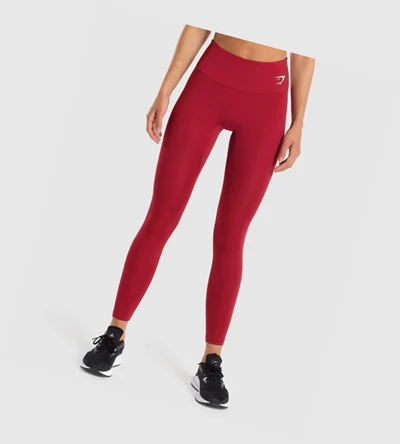 Leggins Gymshark Entrenamiento High Waisted Mujer Vino | JDWUNVQ-47