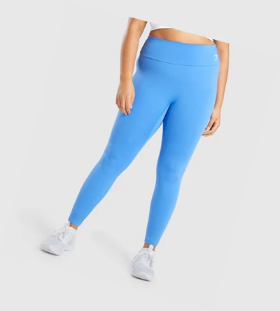 Leggins Gymshark Entrenamiento High Waisted Mujer Azules | MWDVCYT-23