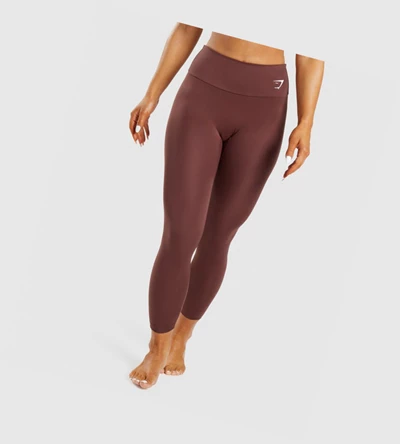 Leggins Gymshark Entrenamiento High Waisted Mujer Rosas Marrom | NOXEIFW-74