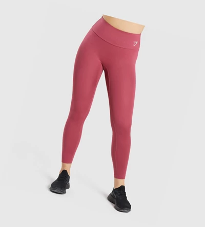 Leggins Gymshark Entrenamiento High Waisted Mujer Rosas | OCGSUJQ-06