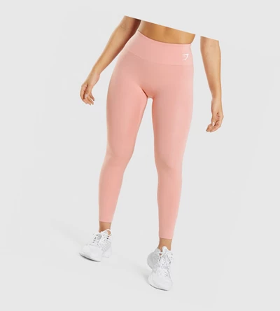 Leggins Gymshark Entrenamiento High Waisted Mujer Rosas | SPVMOQU-32