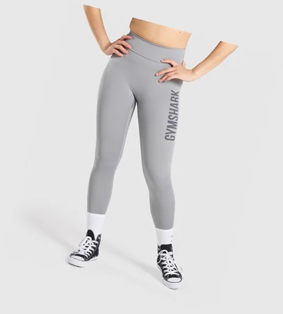 Leggins Gymshark GS Power High Waisted Mujer Grises | SPAENKM-17