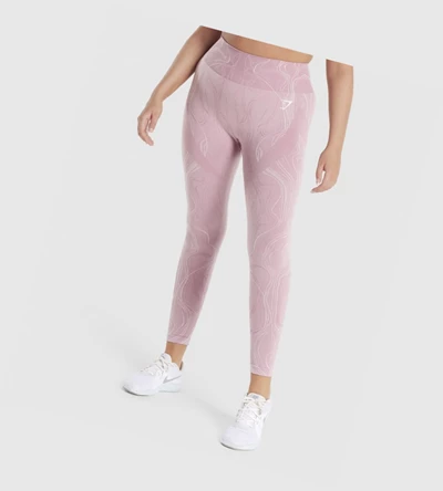 Leggins Gymshark Mercury Seamless High Waisted Mujer Morados Claro | ICXETPS-21